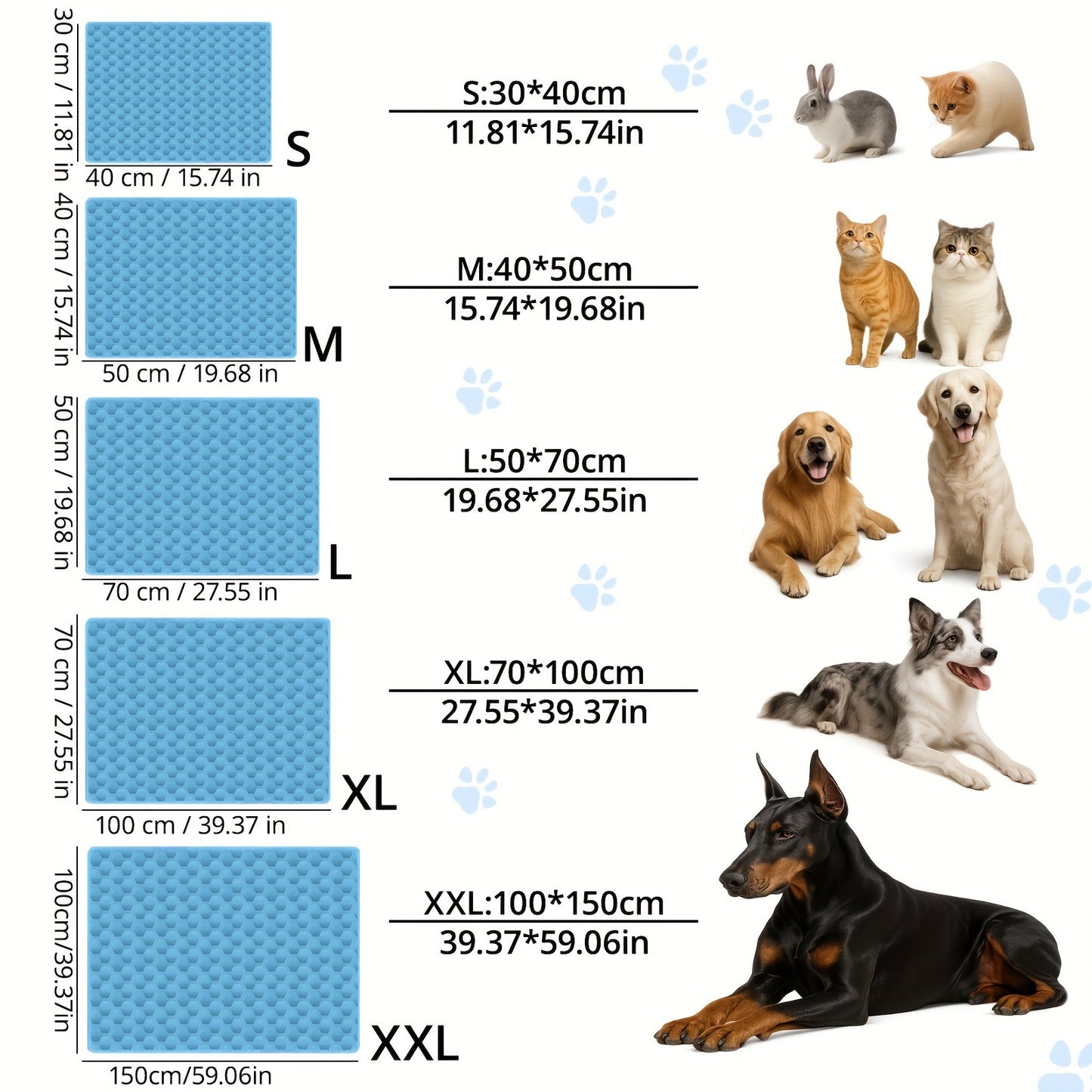 Popular Cross-Border Pet Cooling Mat, Cold-Sensing Heat-Relief Mat For Cats, Ice Silk Mat For Dogs, Summer Pet Supplies