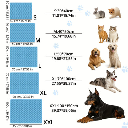 Popular Cross-Border Pet Cooling Mat, Cold-Sensing Heat-Relief Mat For Cats, Ice Silk Mat For Dogs, Summer Pet Supplies
