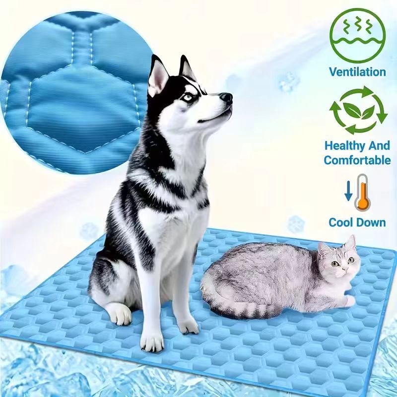 Popular Cross-Border Pet Cooling Mat, Cold-Sensing Heat-Relief Mat For Cats, Ice Silk Mat For Dogs, Summer Pet Supplies